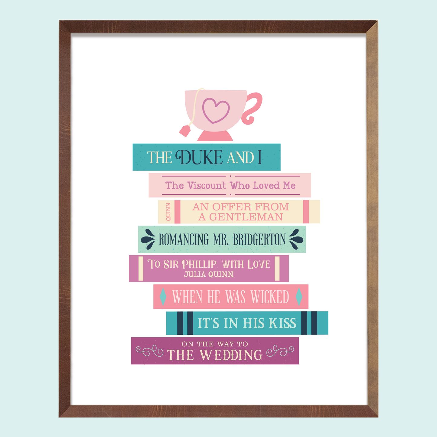 Bridgerton Books Art Print