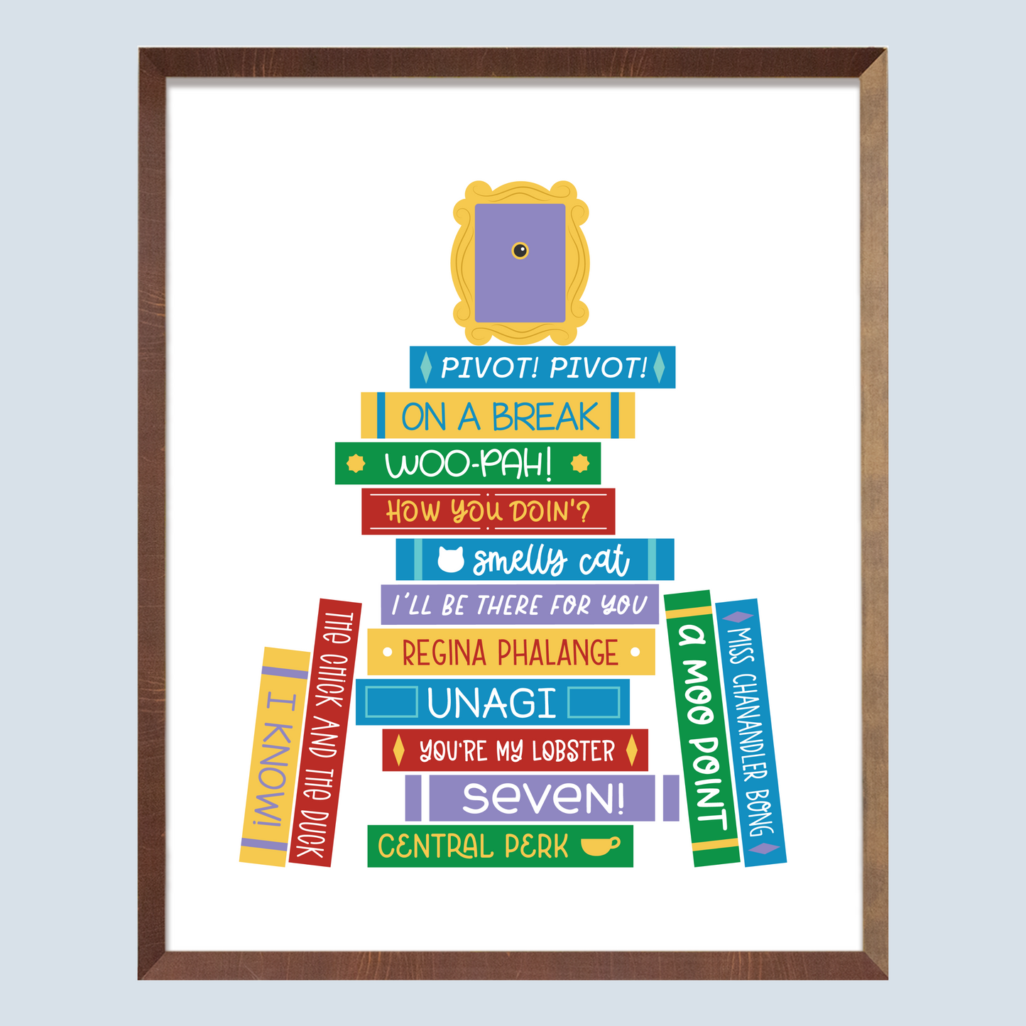 Friends Book Stack Art Print