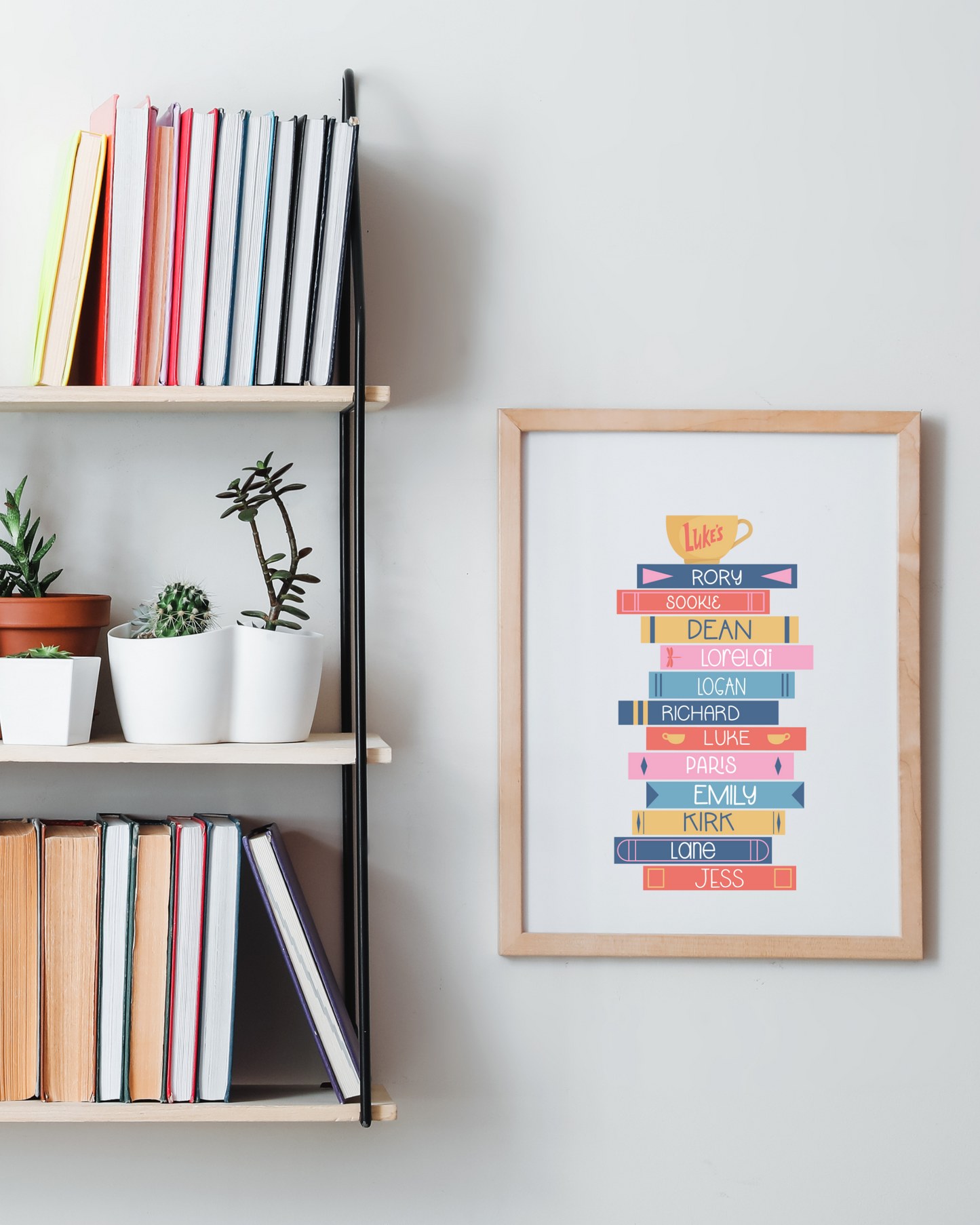 Gilmore Book Stack Art Print