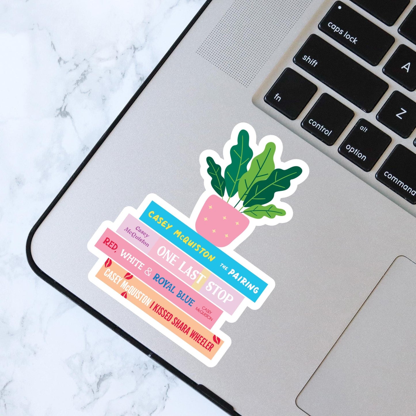 Casey McQuiston Book Stack Sticker