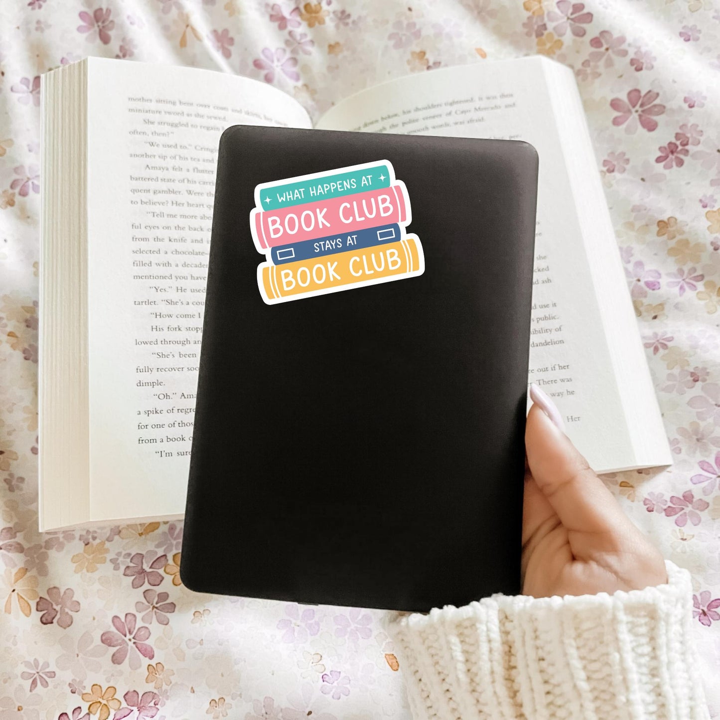 What Happens at Book Club Sticker