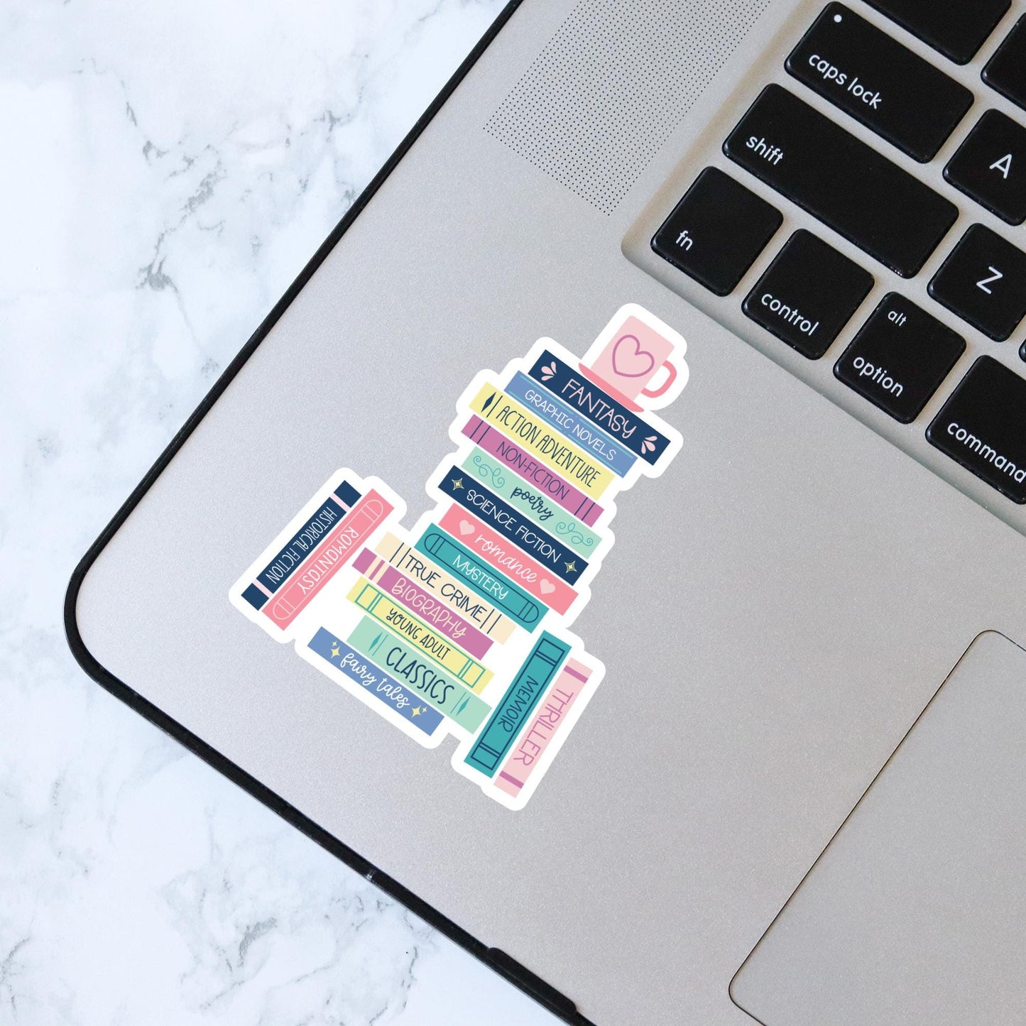 Book Genres Book Stack Sticker