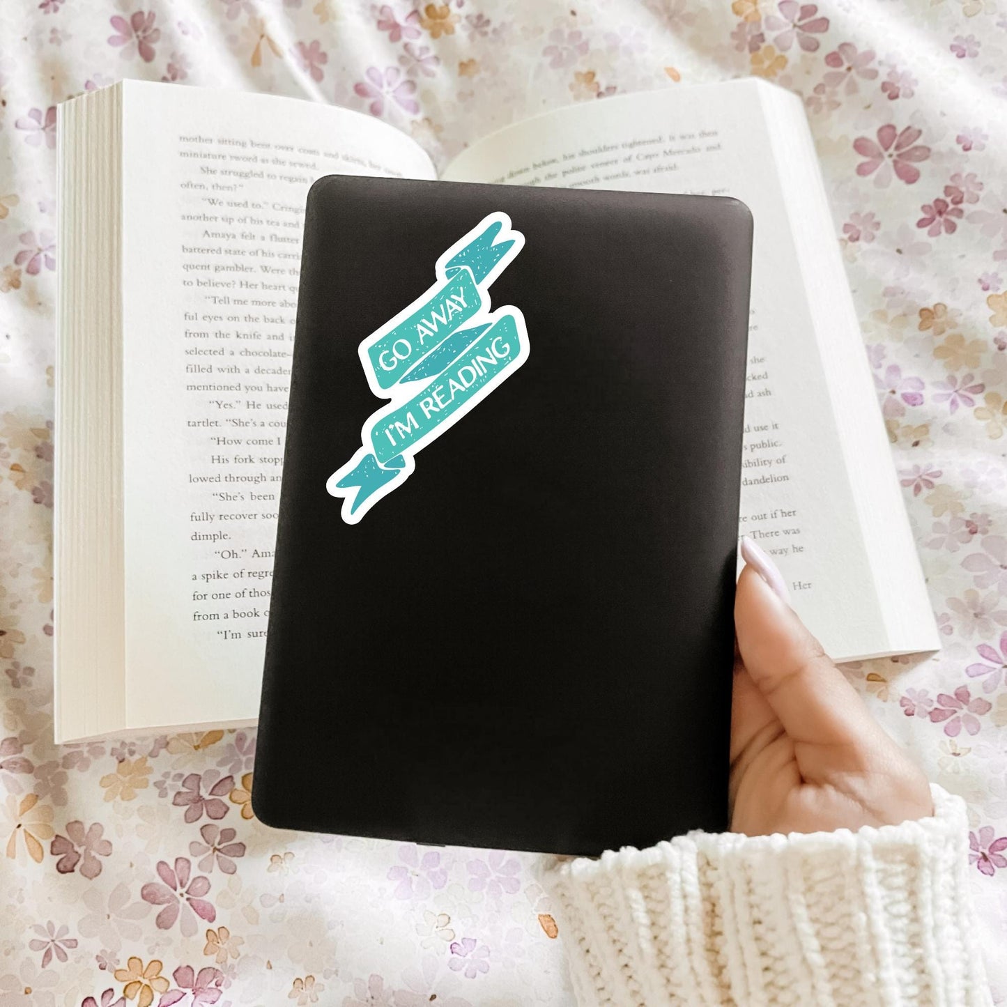 Go Away I'm Reading Sticker