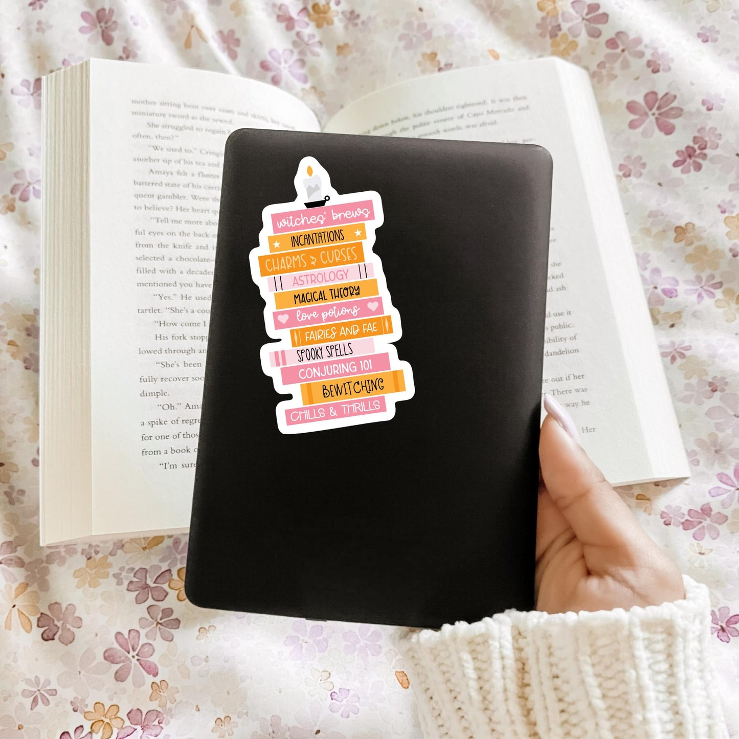 Halloween Book Stack Sticker