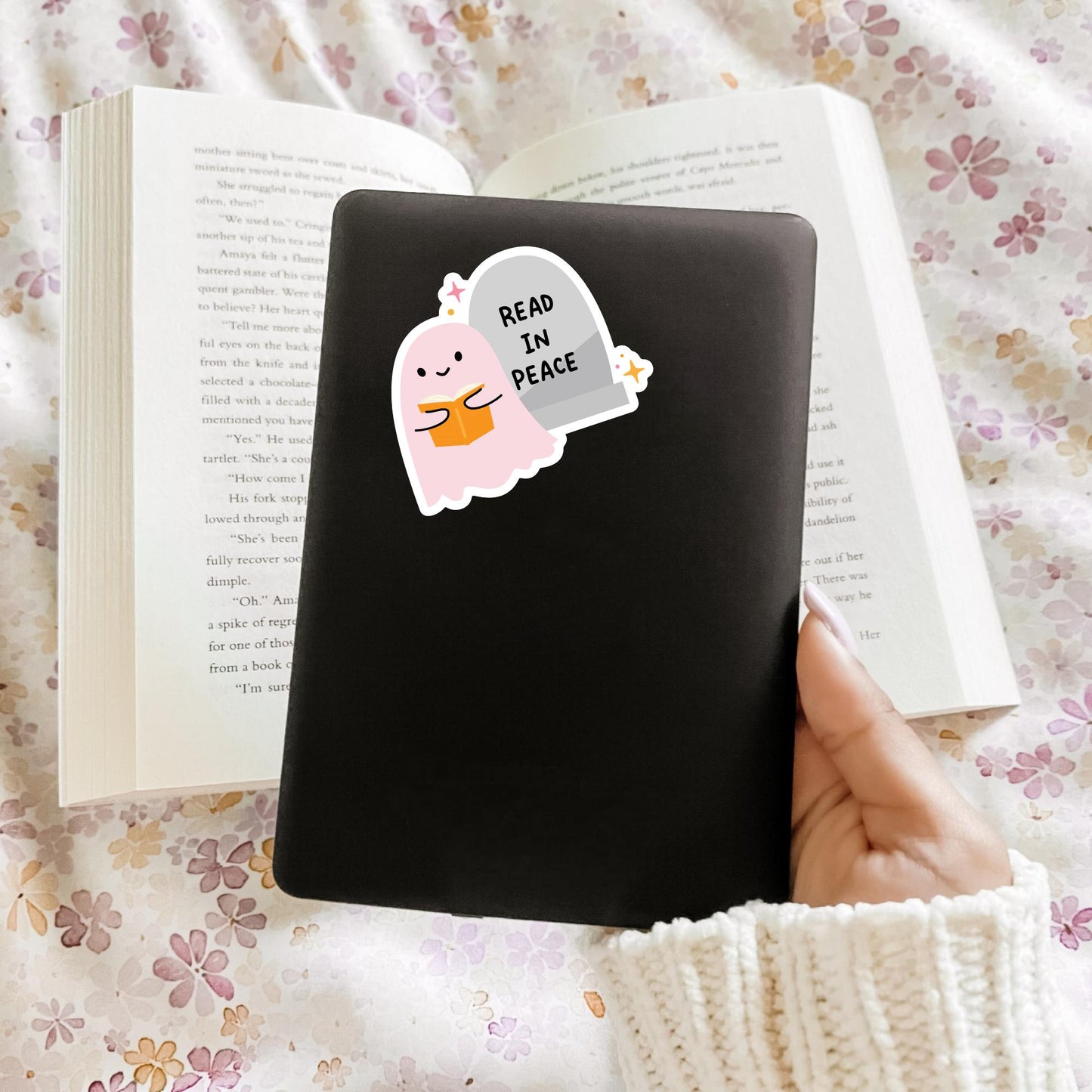 Halloween Read in Peace Ghost Sticker