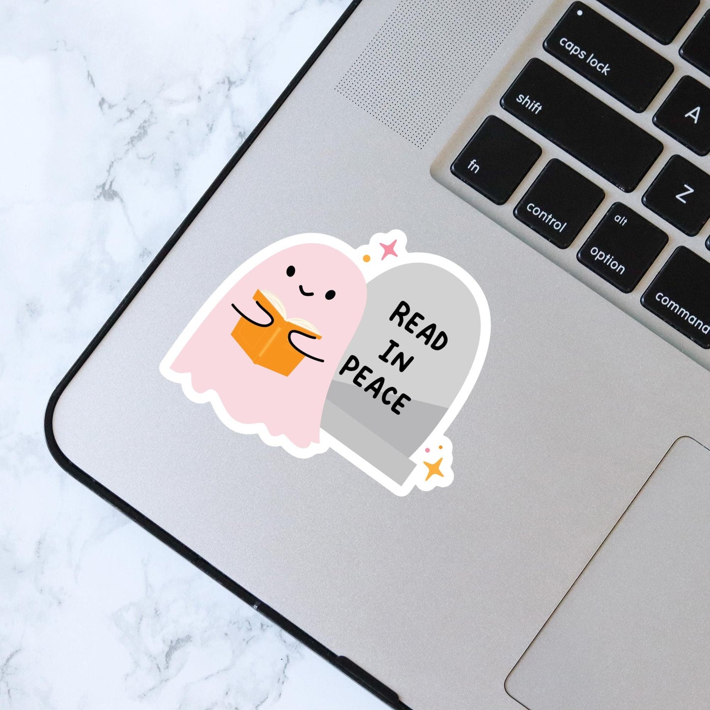 Halloween Read in Peace Ghost Sticker