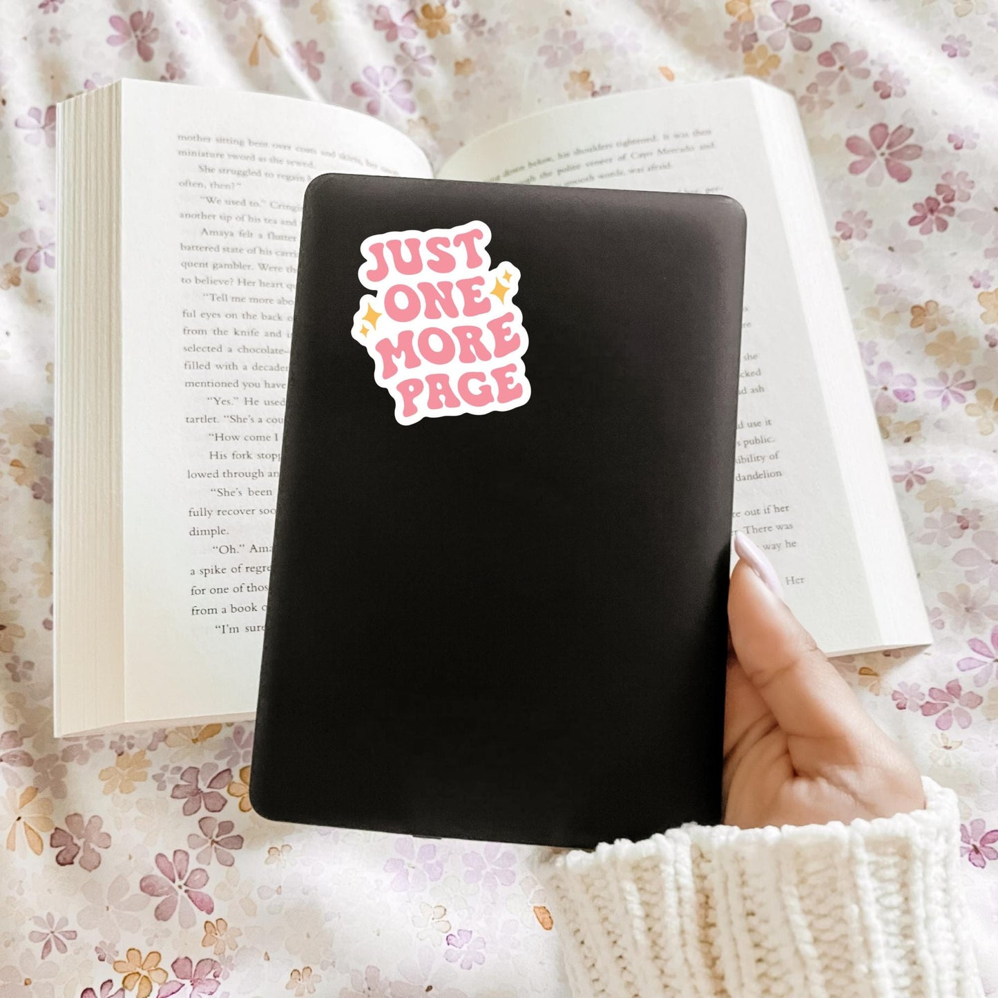 Just One More Page Sticker