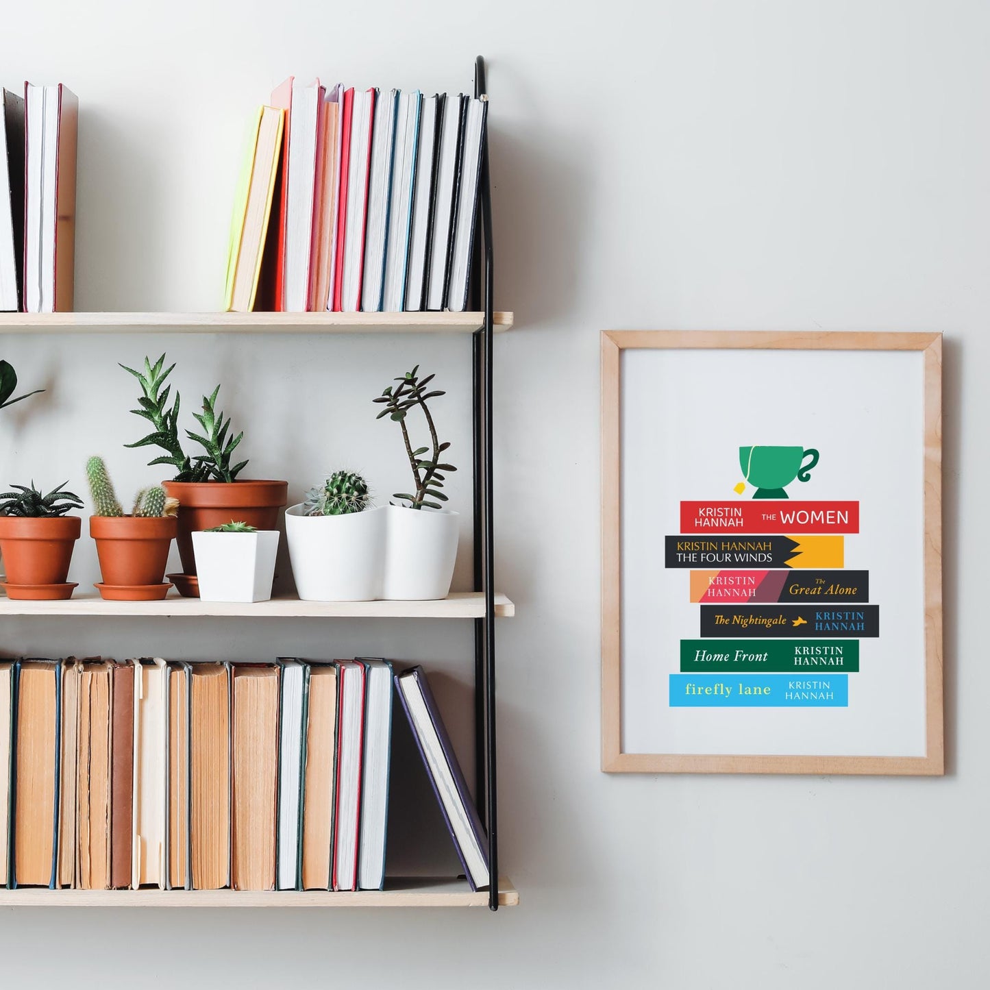 Kristin Hannah Book Stack Art Print