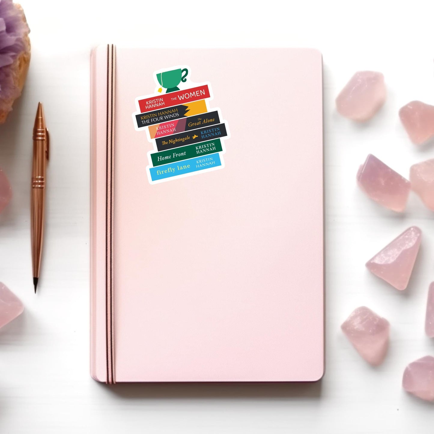 Kristin Hannah Book Stack Sticker