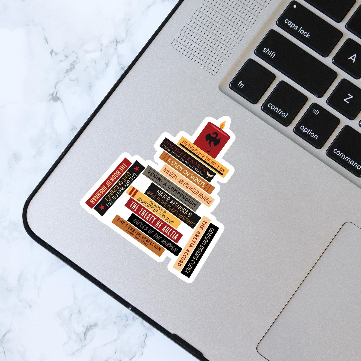 Fourth Wing Literature Book Stack Sticker