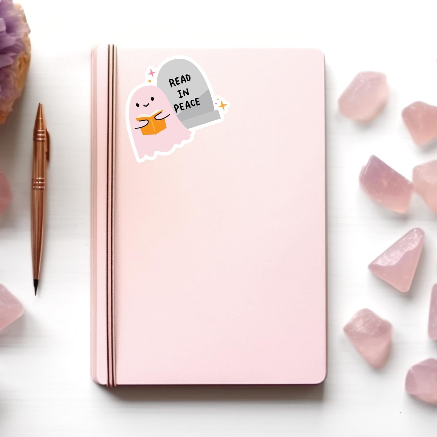 Halloween Read in Peace Ghost Sticker