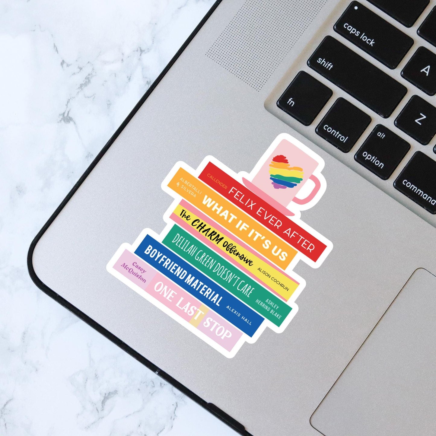 LGBTQ+ Queer Book Stack Sticker