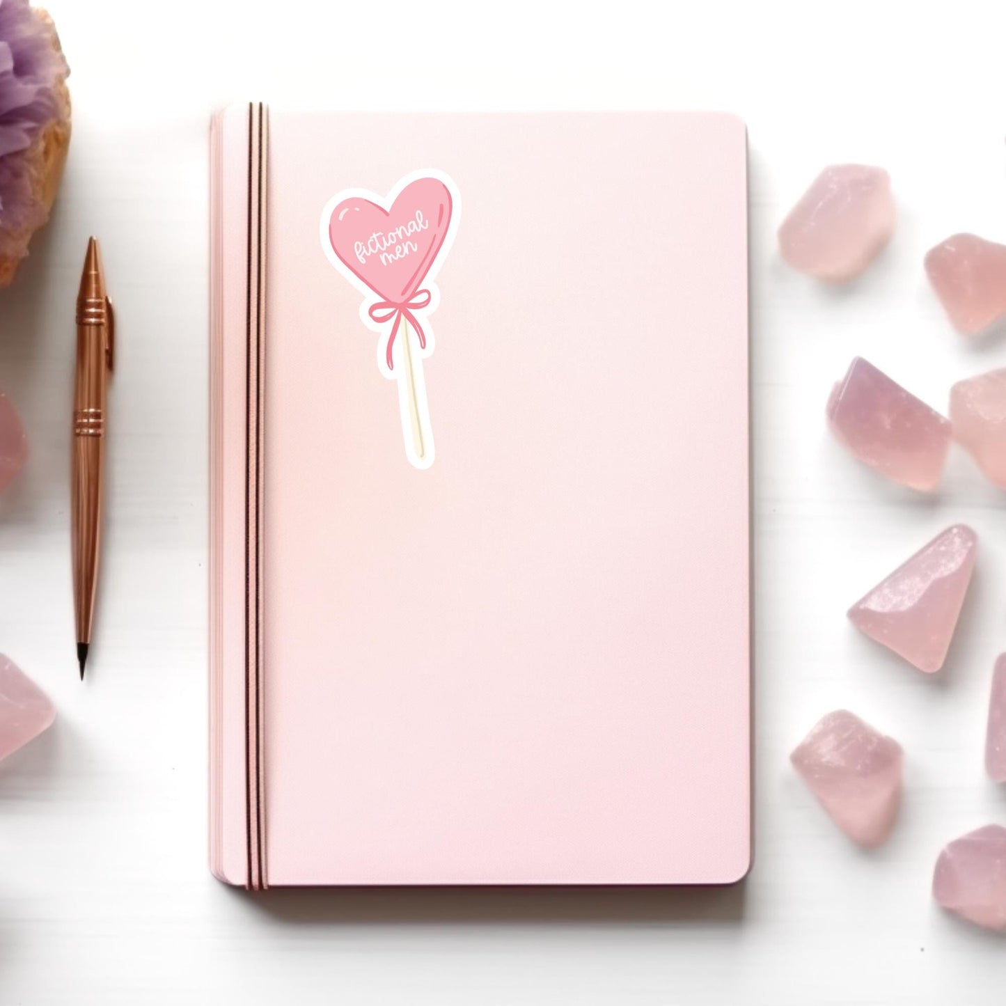 Sucker for Fictional Men, Bookish Sticker, Kindle Decal, Gifts for Book Lovers, Laptop Decal, Waterproof, Romance, Kindle Sticker, Romantasy