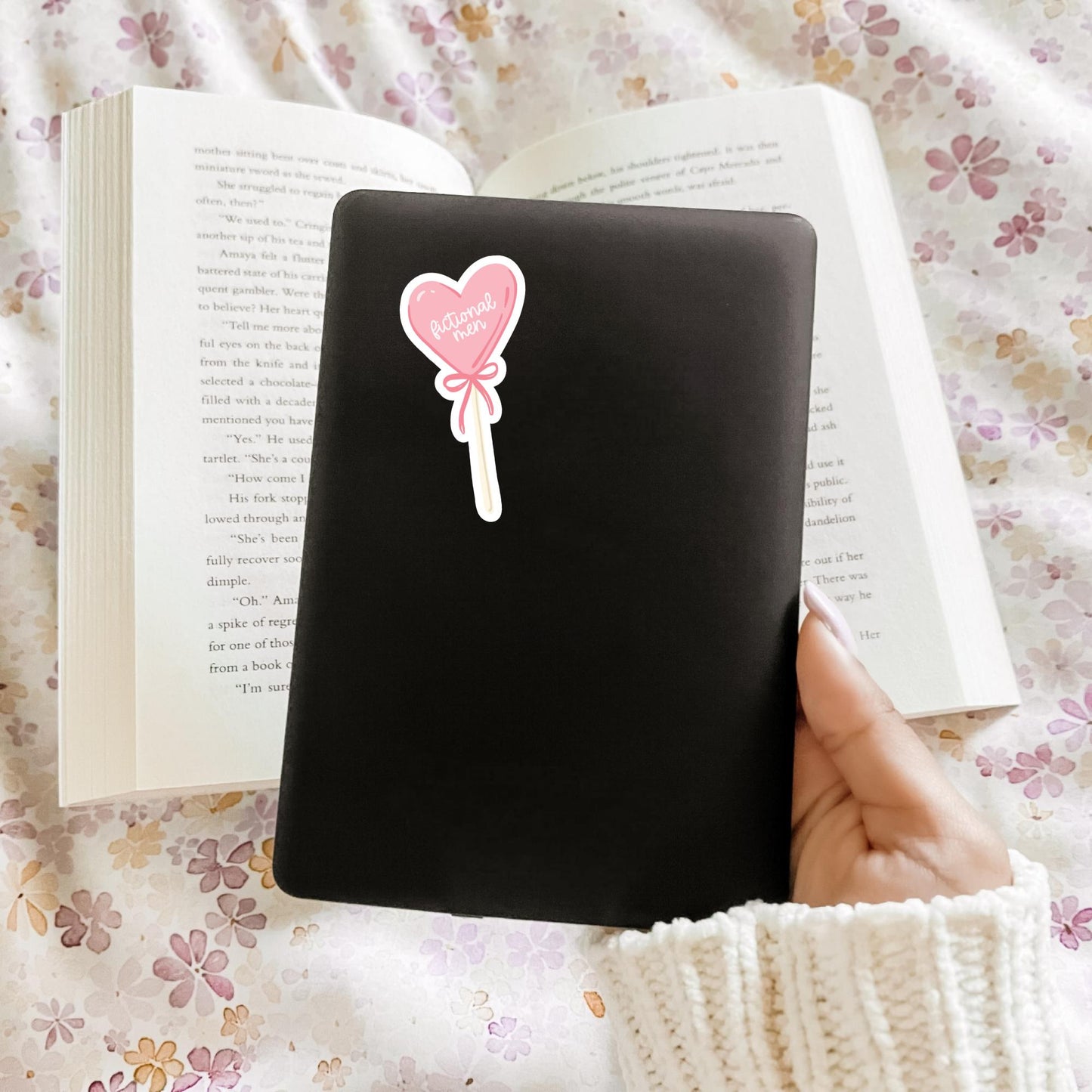 Sucker for Fictional Men, Bookish Sticker, Kindle Decal, Gifts for Book Lovers, Laptop Decal, Waterproof, Romance, Kindle Sticker, Romantasy
