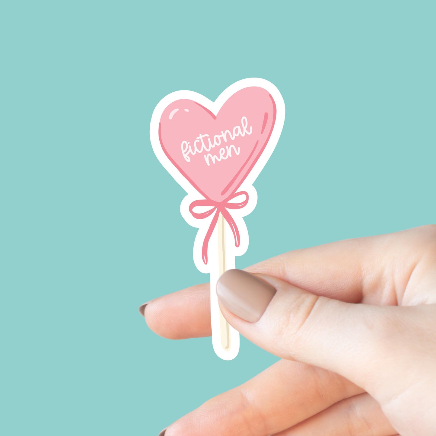 Sucker for Fictional Men, Bookish Sticker, Kindle Decal, Gifts for Book Lovers, Laptop Decal, Waterproof, Romance, Kindle Sticker, Romantasy