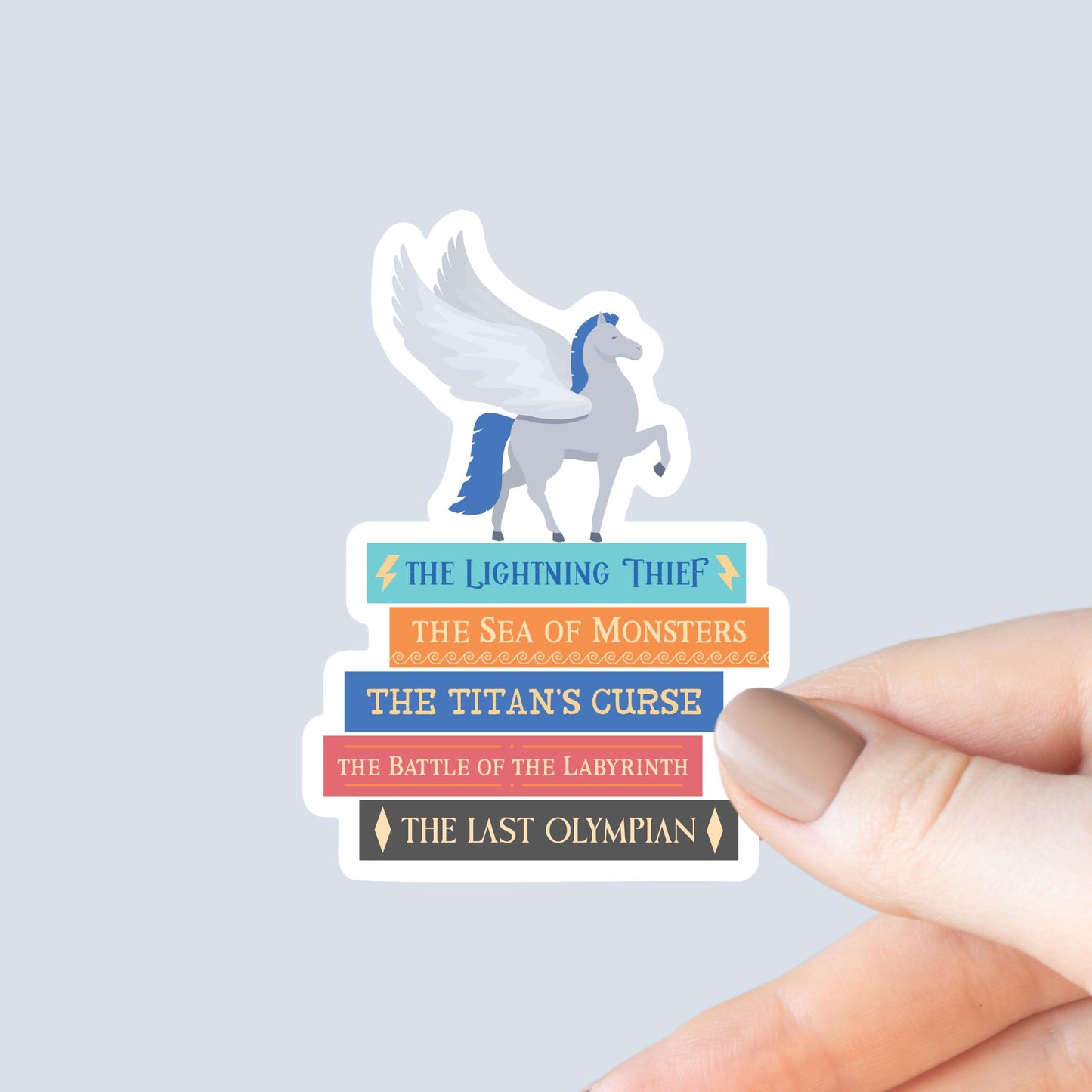 Percy Book Stack Sticker, Bookish Sticker, Kindle Decal, Gifts for Book Lovers, Waterproof, Book Club Gifts, Kids Gift, Camp Half Blood