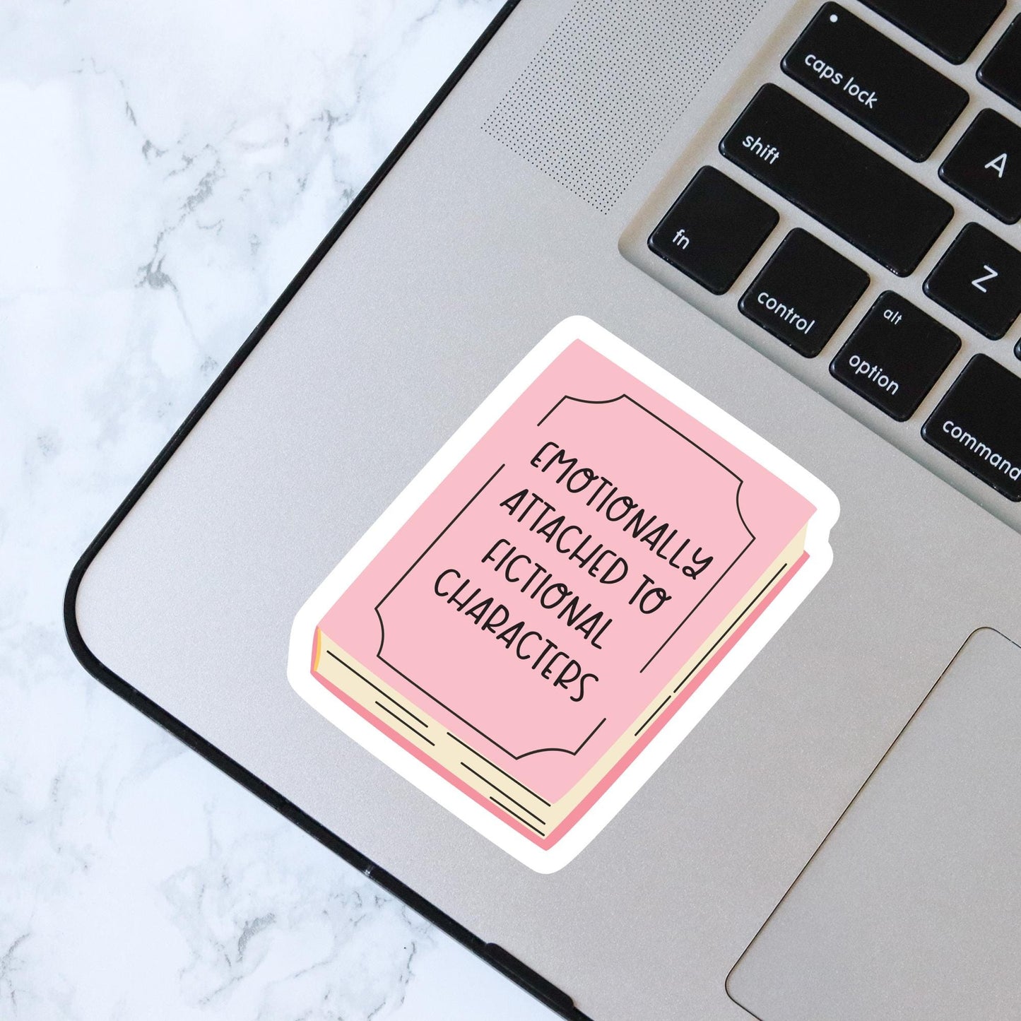 Emotionally Attached to Fictional Characters, Bookish Sticker, Kindle Decal, Gifts for Book Lovers, Laptop Decal, Waterproof, Kindle Sticker