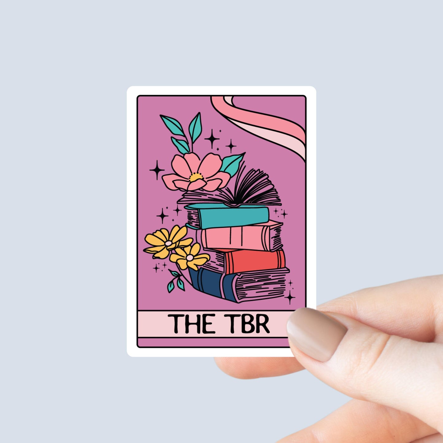 TBR Stack Tarot Card Sticker