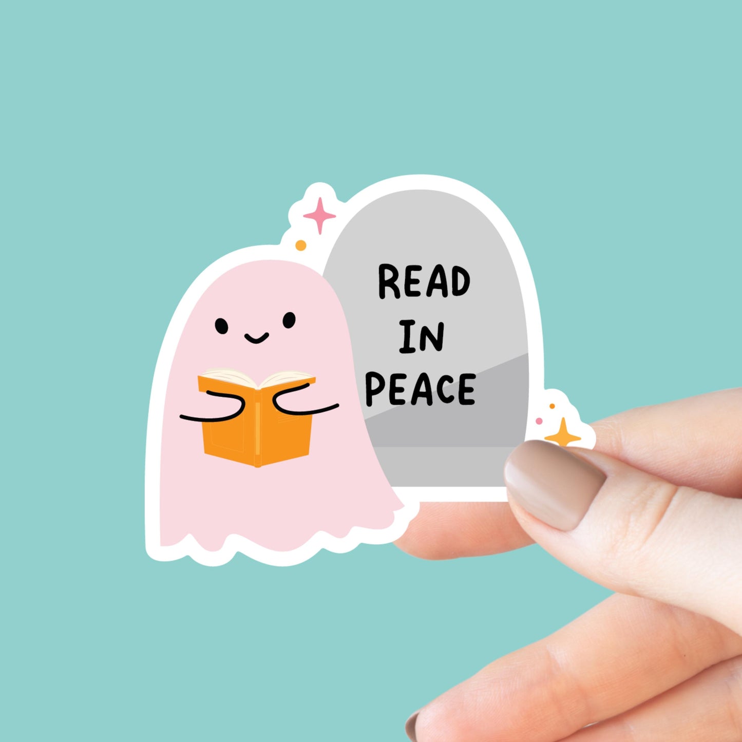 Halloween Read in Peace Ghost Sticker
