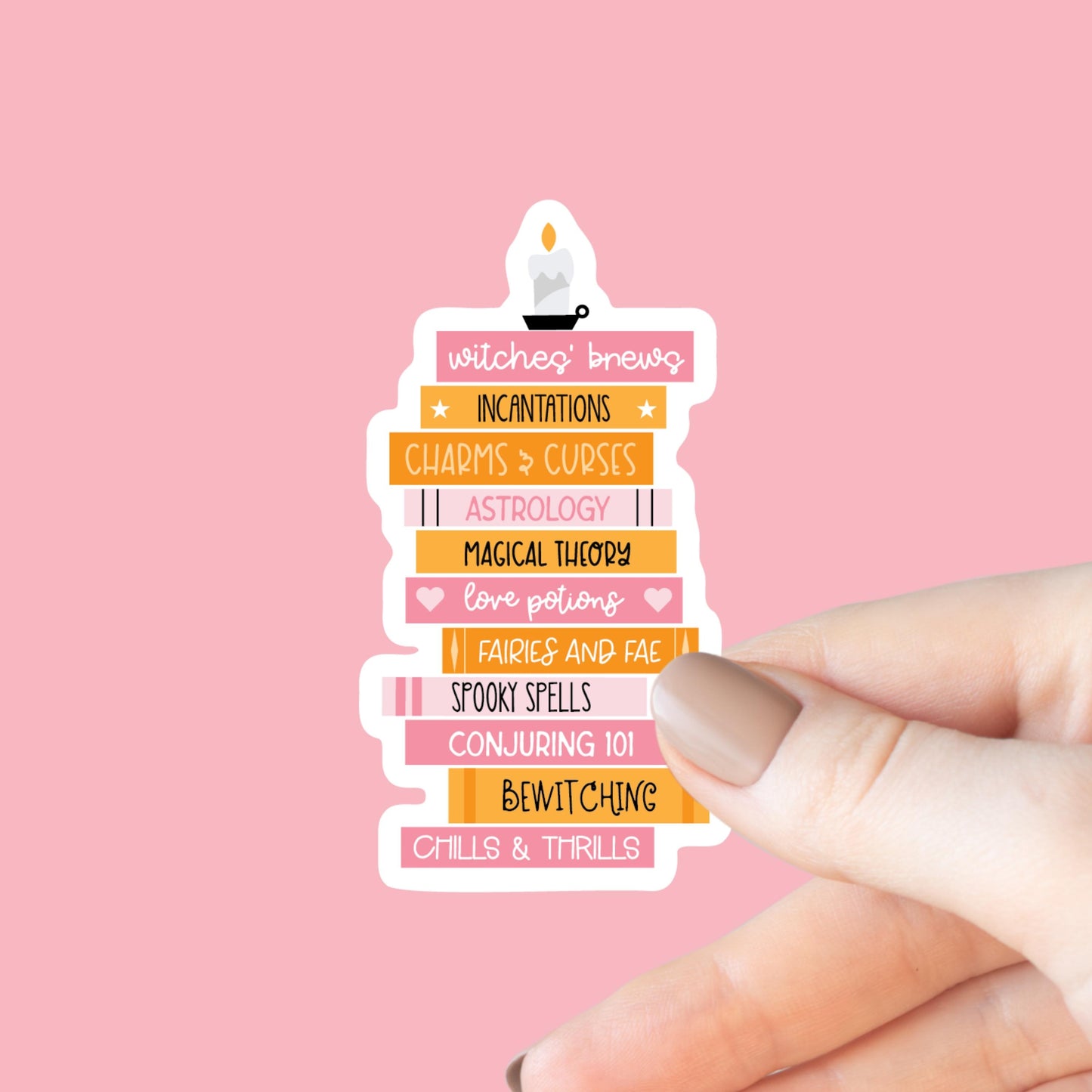 Halloween Book Stack Sticker