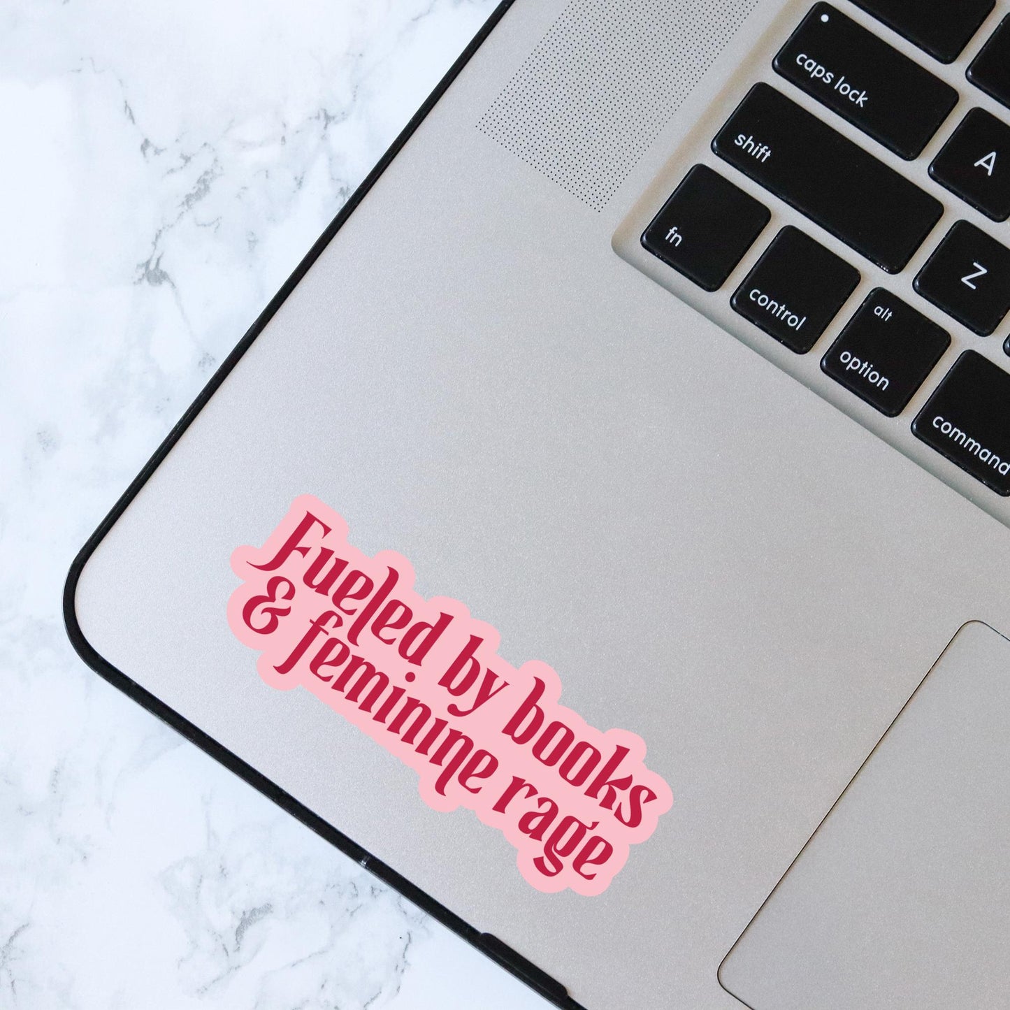 Fueled by Books and Feminine Rage, Bookish Sticker, Kindle, Gifts for Book Lovers, Waterproof, Kindle Sticker, Laptop Sticker, Feminism