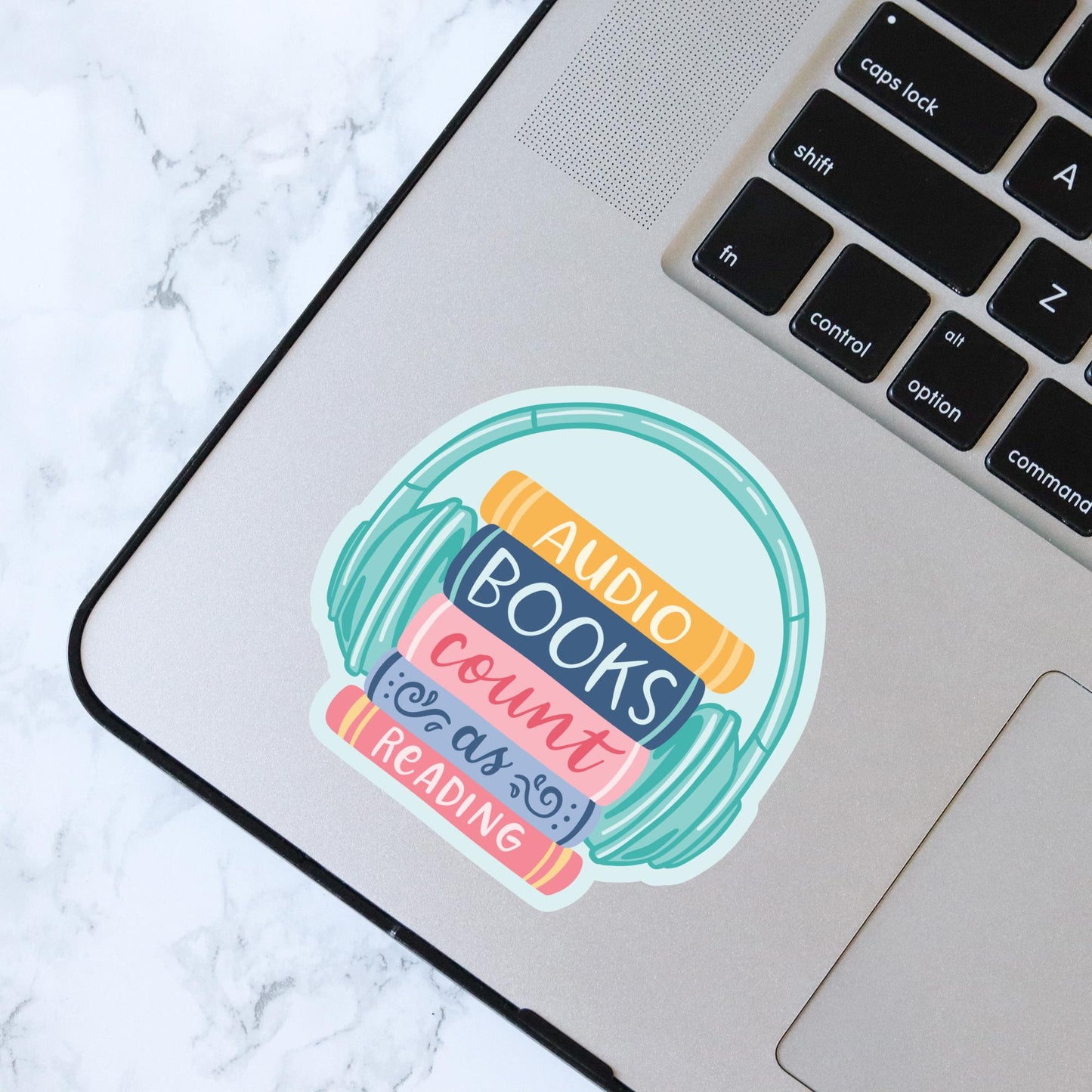 Audiobooks Count As Reading, Bookish Sticker, Kindle Decal, Gifts for Book Lovers, Laptop Decal, Waterproof, Library, Kindle Sticker