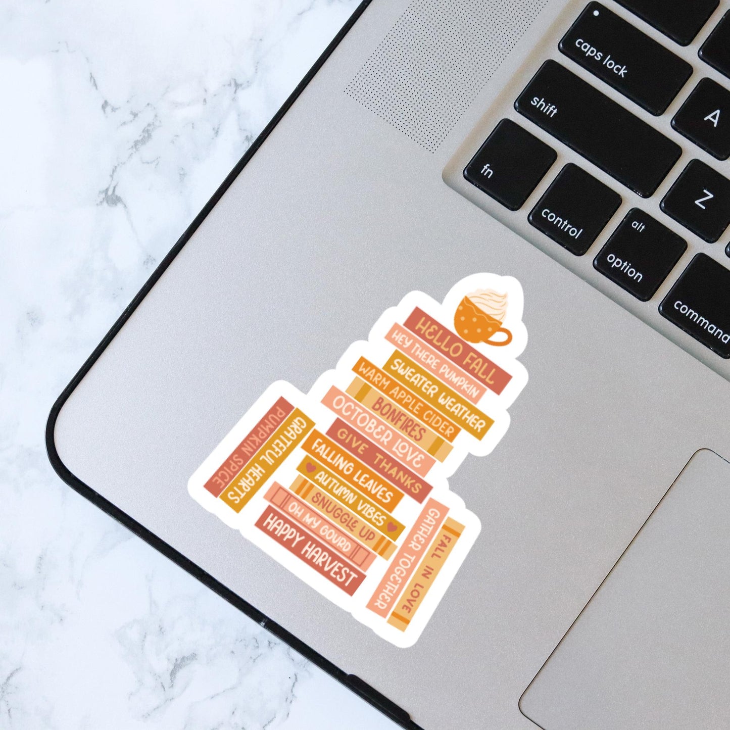 Fall Books Sticker, Bookish Sticker, Kindle Decal, Gifts for Book Lovers, Laptop Decal, Fall Book Stack, Fall Gifts, Cozy Books, Autumn