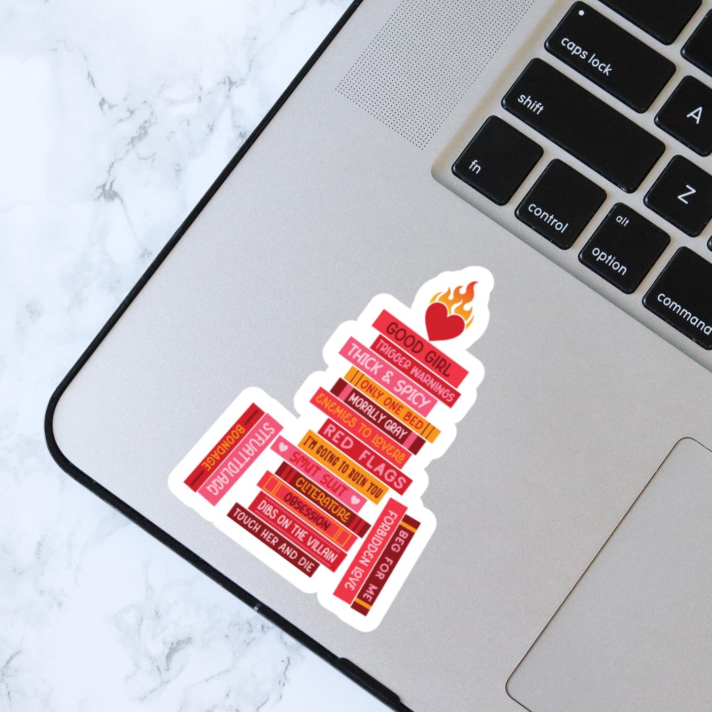 Smut Book Stack, Bookish Sticker, Kindle, Gifts for Book Lovers, Waterproof, Kindle Sticker, Laptop Sticker, Romance Books, Romantasy, Spicy