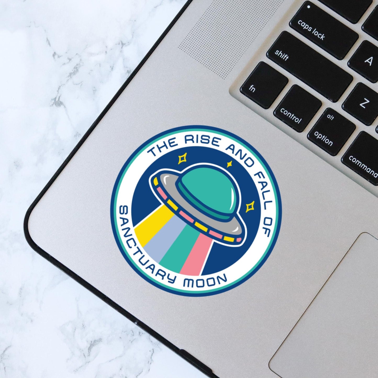 Sanctuary Moon Sticker, Bookish Laptop Kindle Decal, Reader Gifts, Science Fiction