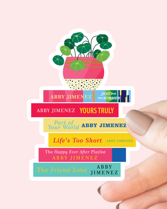 Abby Jimenez Book Stack Sticker