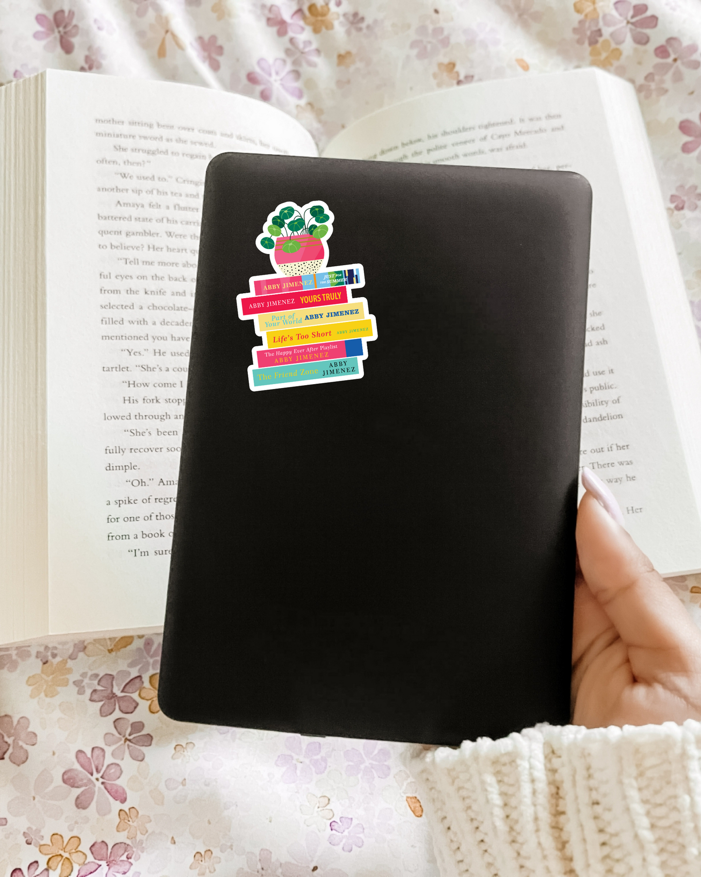 Abby Jimenez Book Stack Sticker