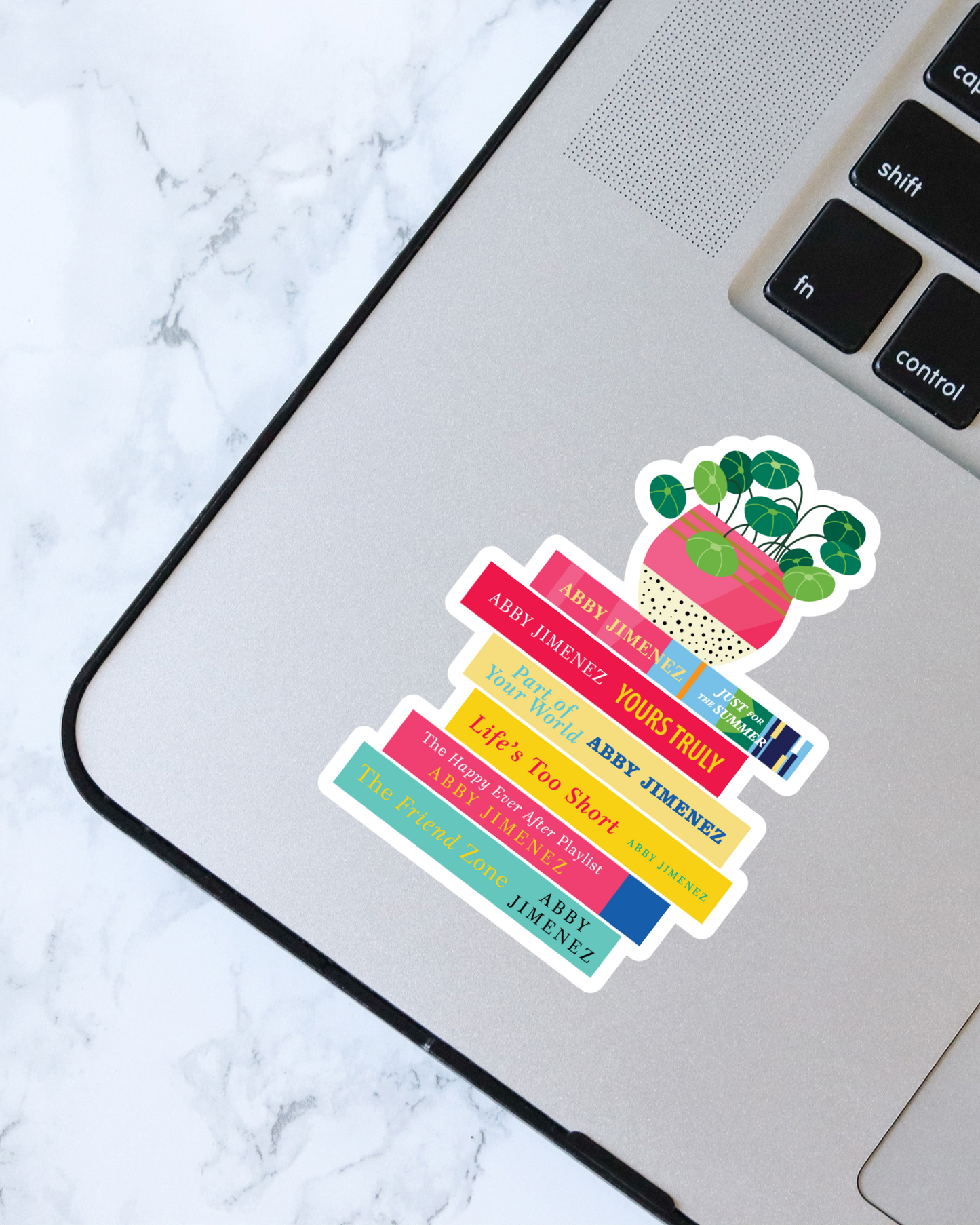 Abby Jimenez Book Stack Sticker