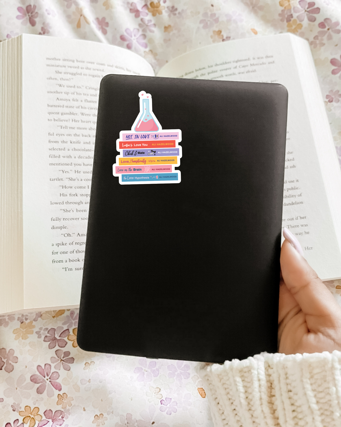 Ali Hazelwood Book Stack Sticker