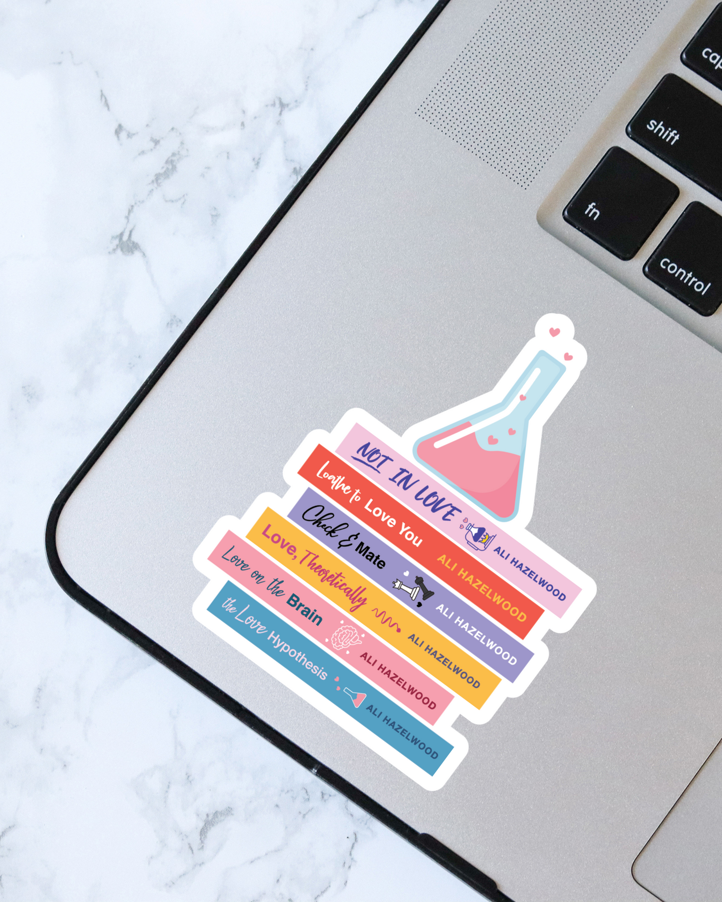 Ali Hazelwood Book Stack Sticker