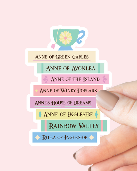 Anne of Green Gables Book Stack Sticker