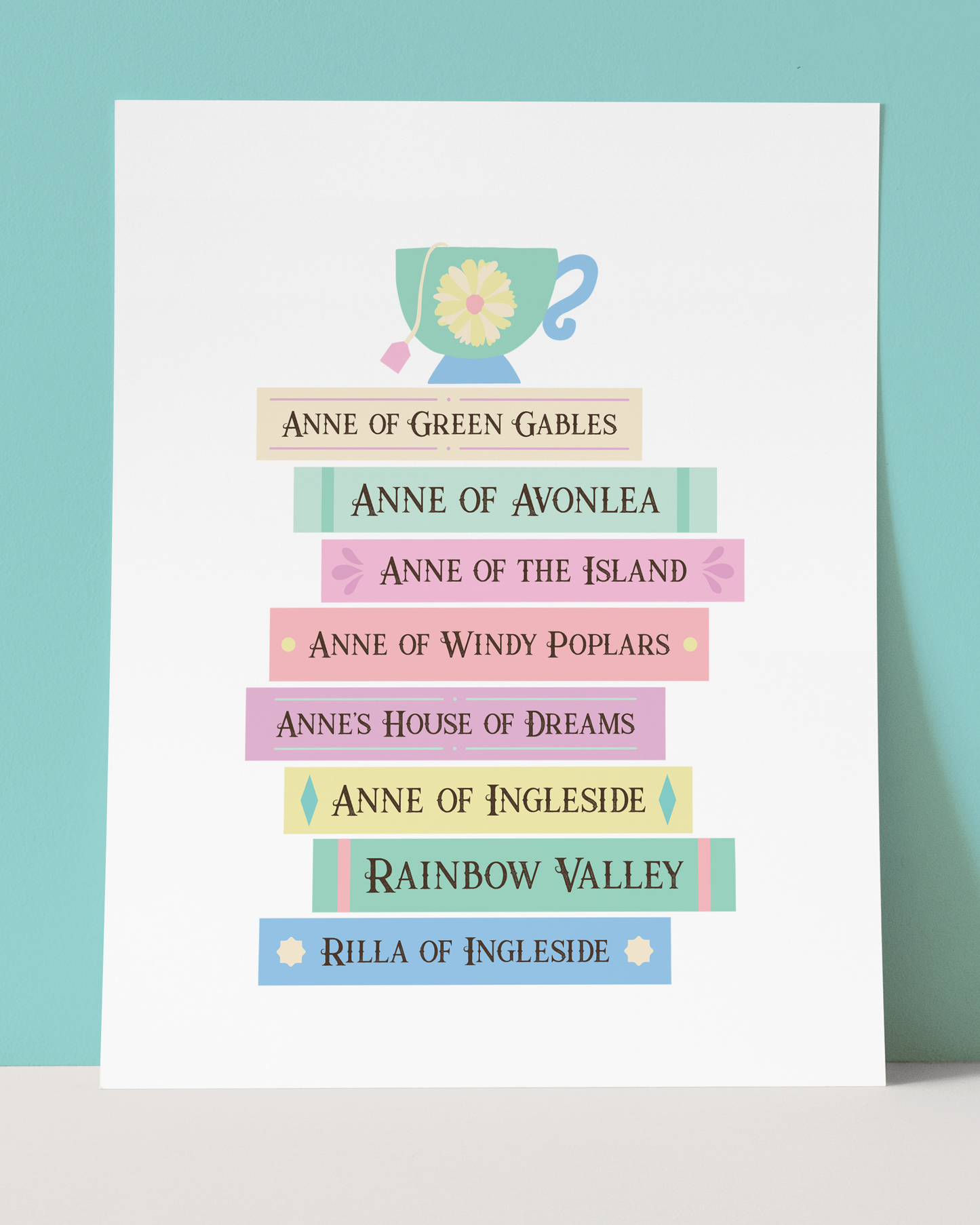 Anne of Green Gables Books Art Print