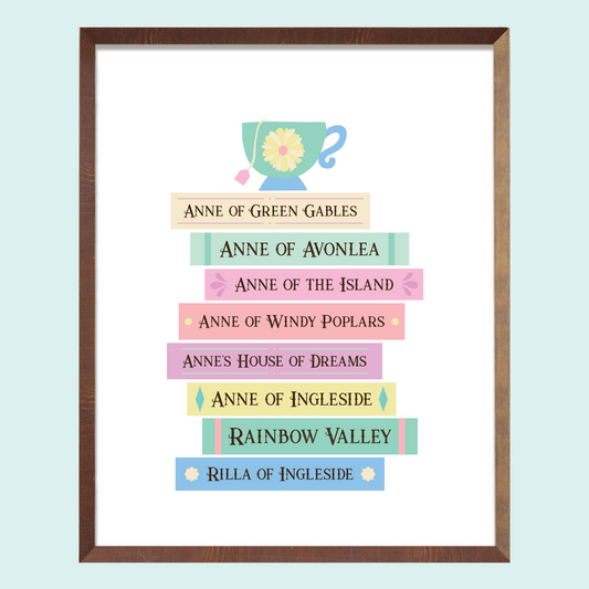 Anne of Green Gables Books Art Print