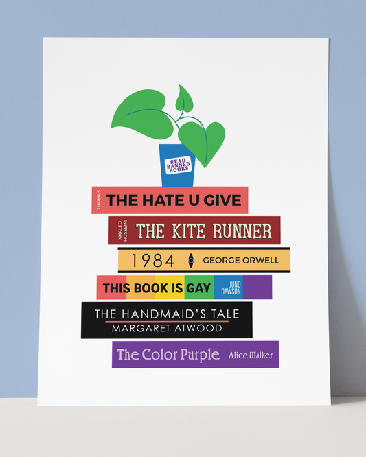 Banned Books Art Print