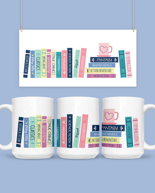 Book Genres Mug