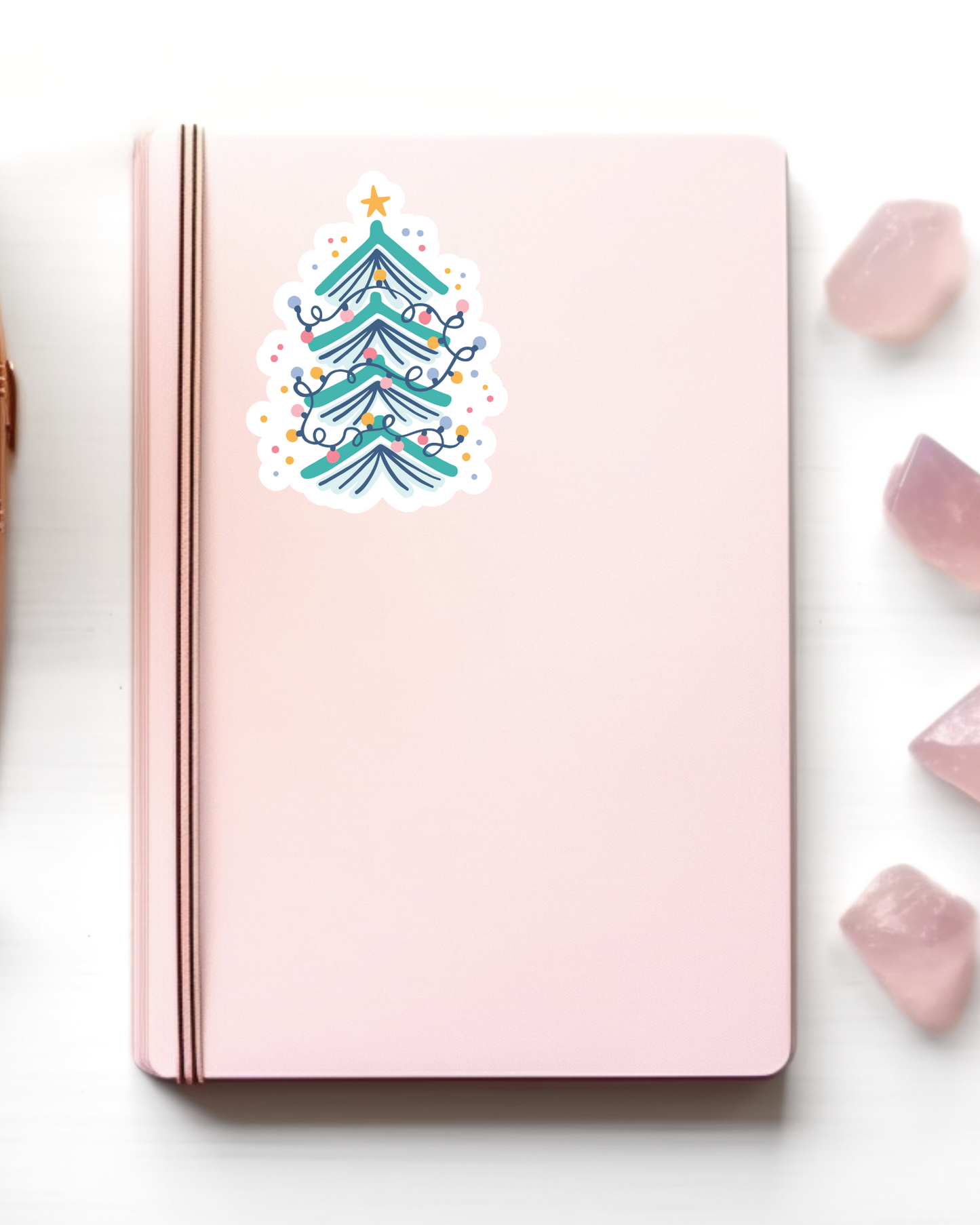 Book Christmas Tree Sticker