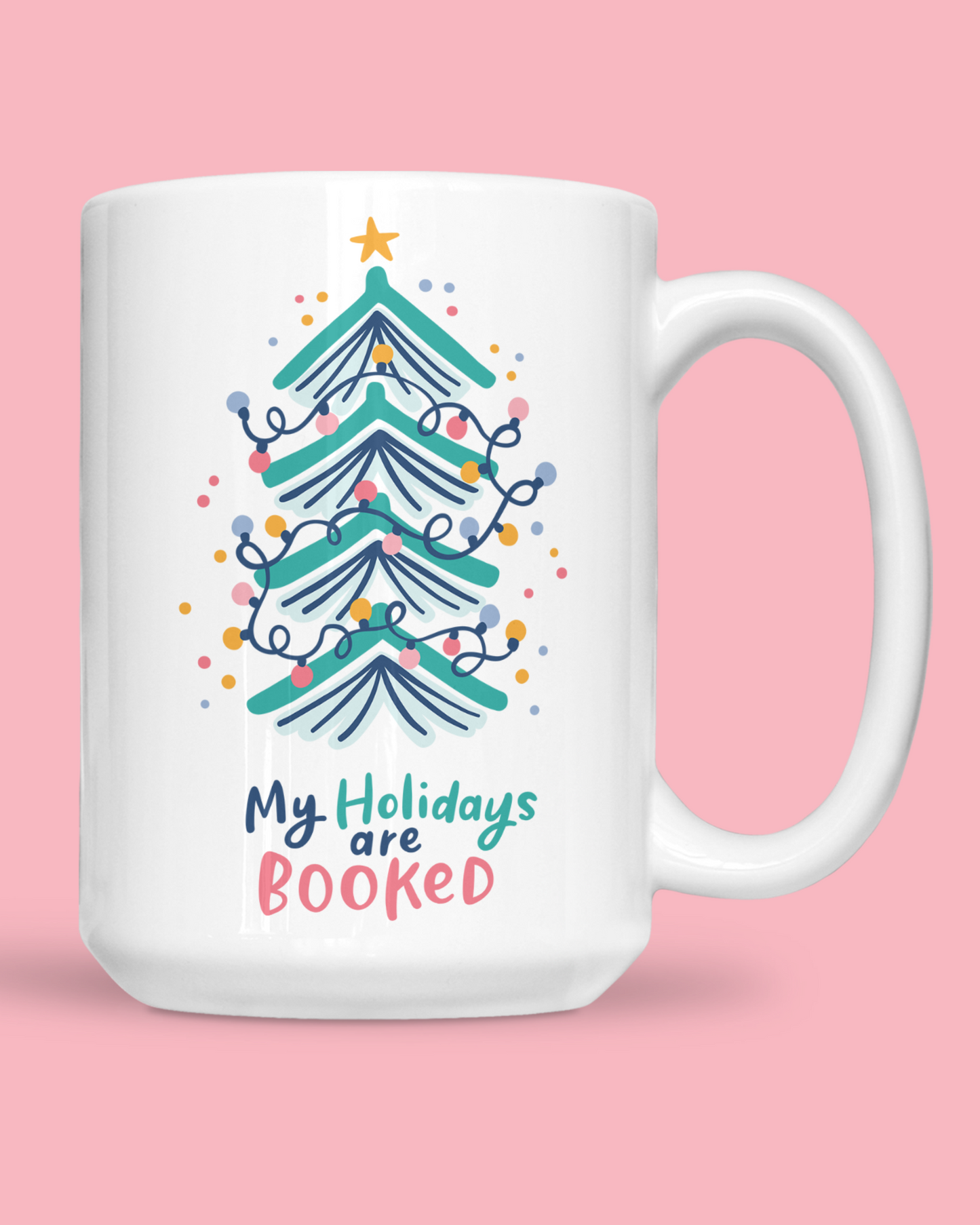 Book Christmas Tree Mug