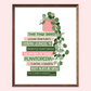 Plants & Books Art Print