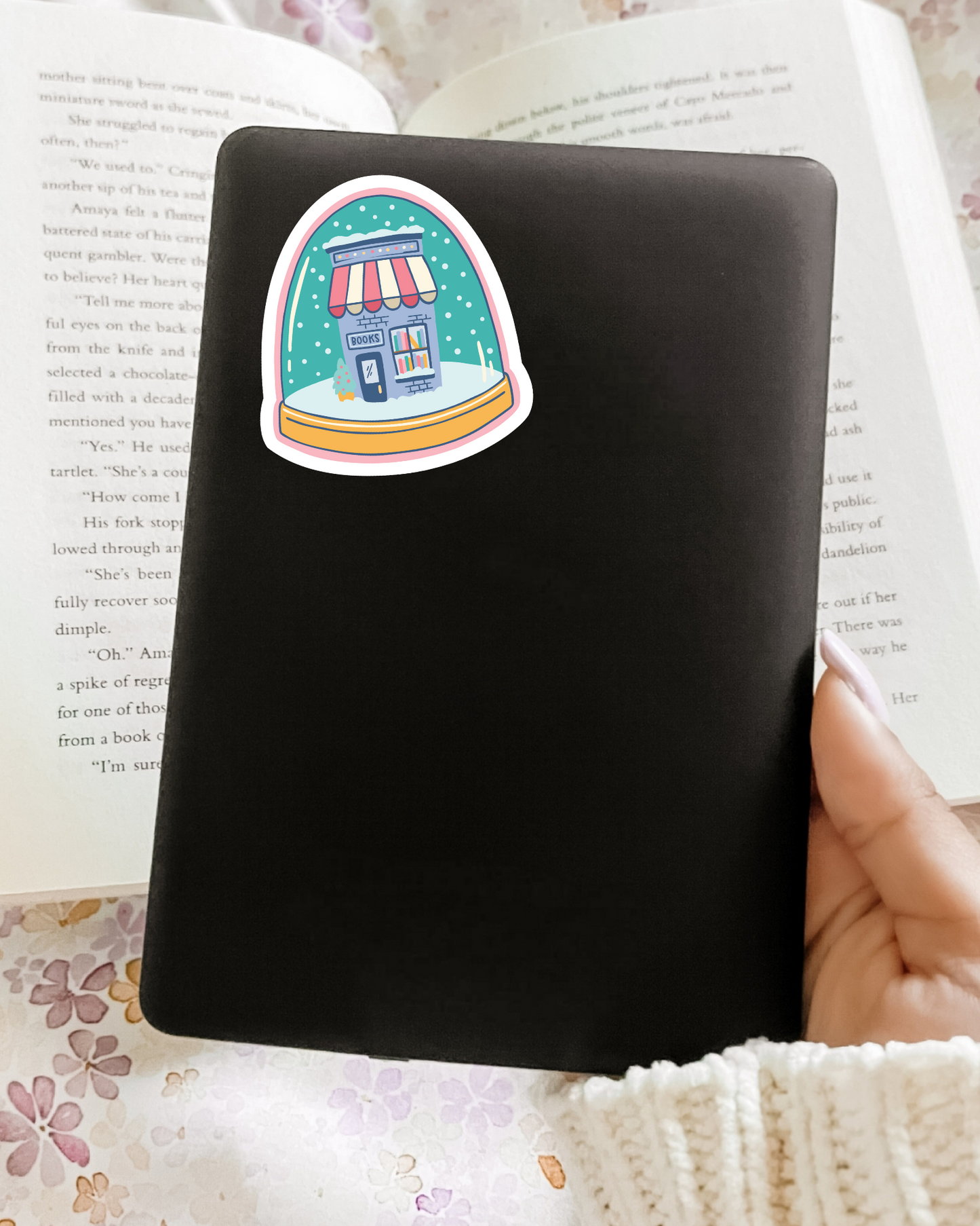 Snow Globe Bookshop Sticker