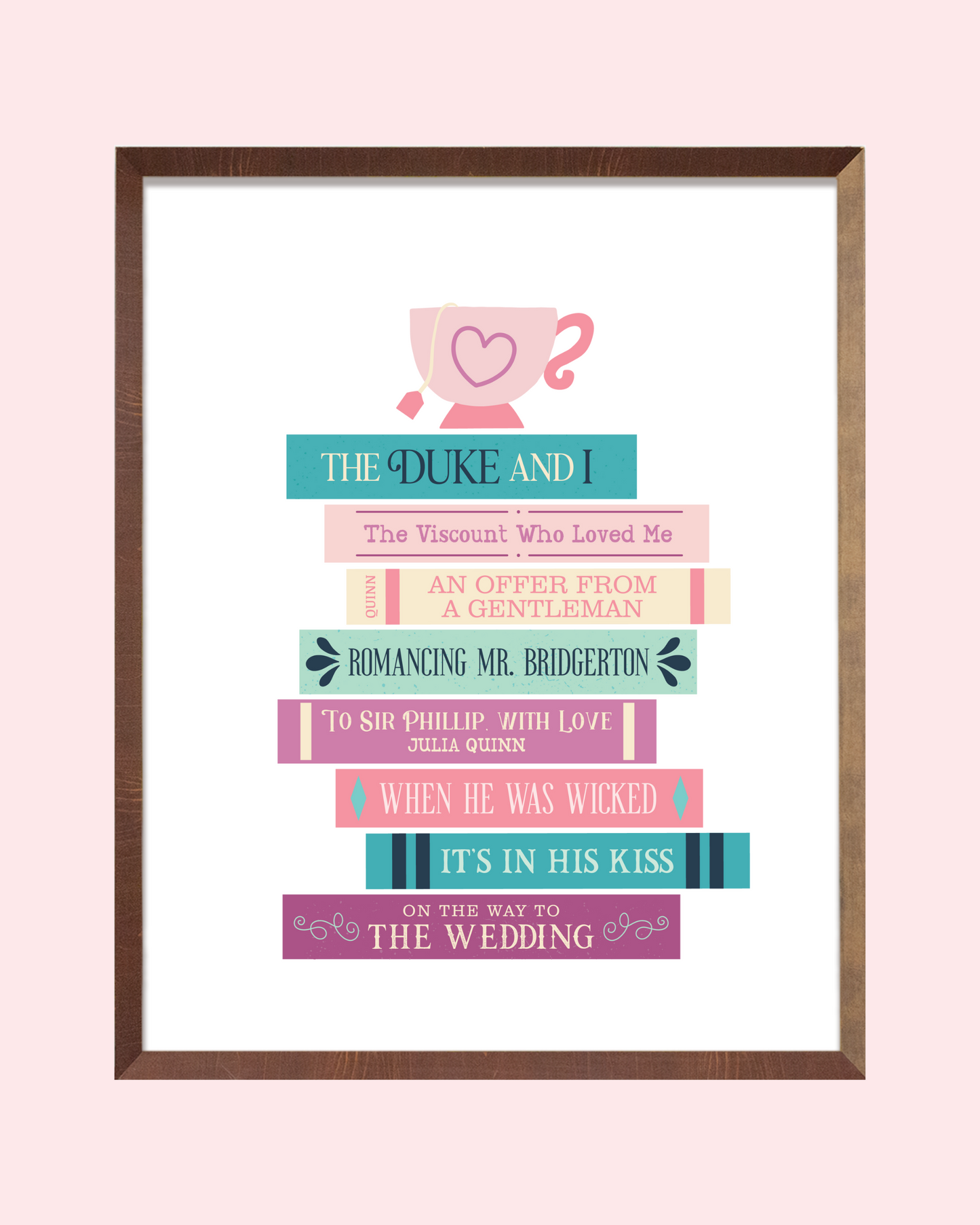 Bridgerton Books Art Print