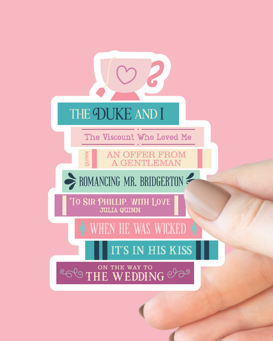 Bridgerton Book Stack Sticker