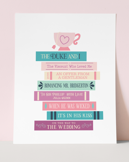 Bridgerton Books Art Print