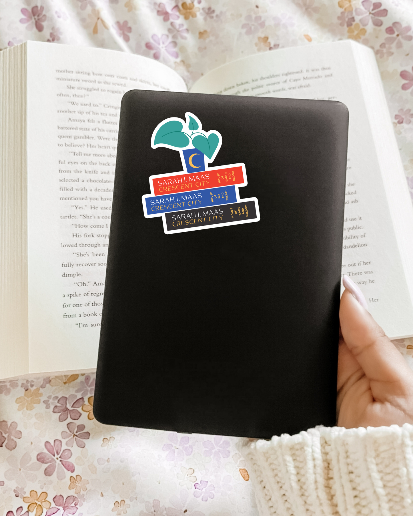 Crescent City Book Stack Sticker