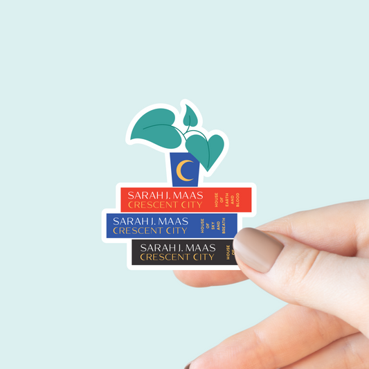 Crescent City Book Stack Sticker