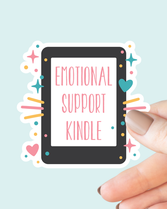 Emotional Support Kindle Sticker