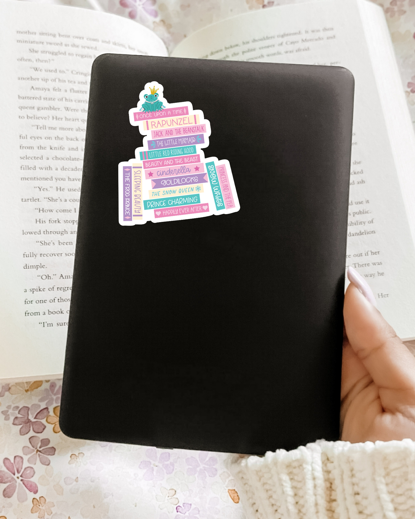 Fairy Tale Princess Book Stack Sticker